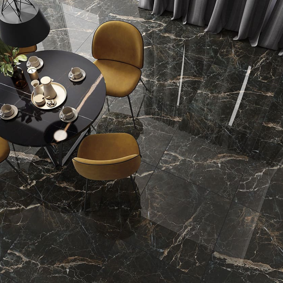 PISO IMPERIUM DARK RT POLIDO FORMIGRES 66x66 - Imagem 2