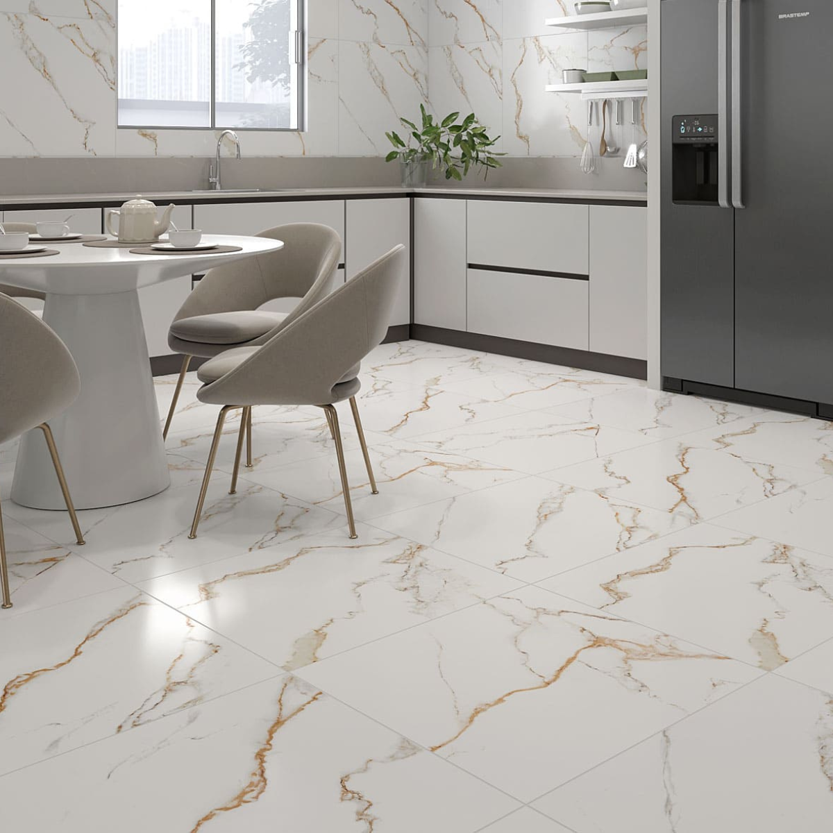 PISO MARMI DELUX MATE RT FORMIGRES 66x66 - Imagem 2