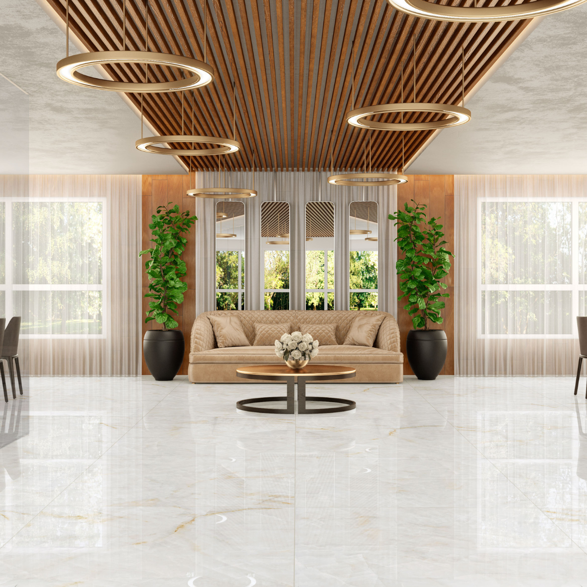 PORCELANATO CASTE DE WINDSOR LUX CASTELLI 121X121 - Imagem 2